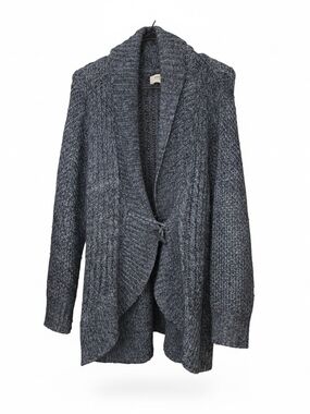 Sonoma Charcoal Shawl Collar Open Knit Cardigan